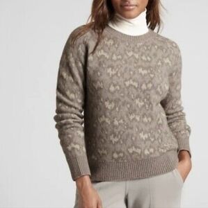 Athleta Hawthorn Textured Crew Merino Wool Sweater Size Small‎